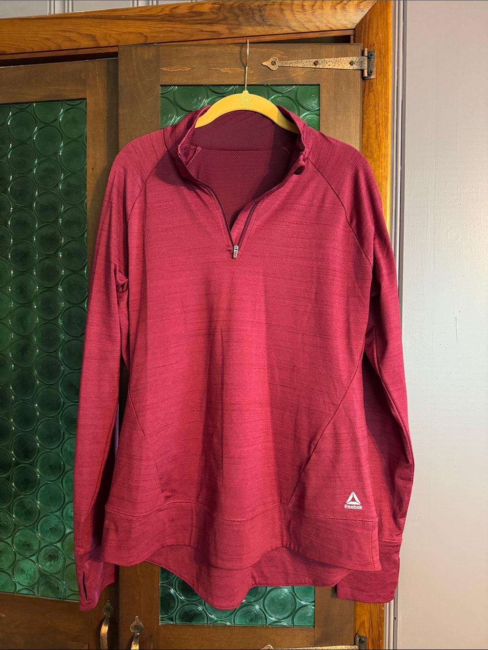 Reebok Maroon Half-Zip Pullover